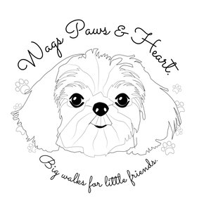 Business logo for Wags Paws & Heart