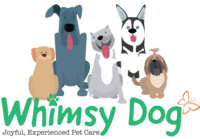 Business logo for The Whimsy Dog