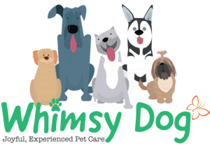 Business logo for The Whimsy Dog
