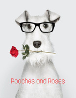 Business logo for Pooches and Roses 🌹 